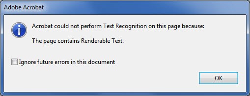 acrobat has detected that this page does not have editable text